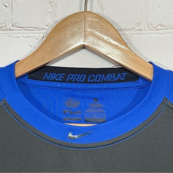 Nike Pro Combat Shirt Mens Large Ken Griffey Jr Swingman Fitted Blue Gray - Picture 3 of 11